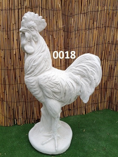 Haan, wie wil er nu niet een stille haan in de tuin.nr 0018., Ophalen, Nieuw, Beton, Dierenbeeld