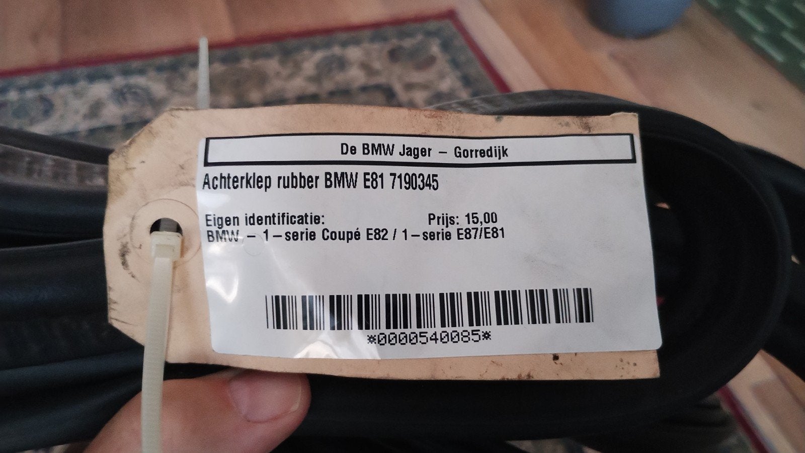 Achterklep rubber BMW E81/E87 7190345, Achterklep, Nieuw, Ophalen of Verzenden, Achter