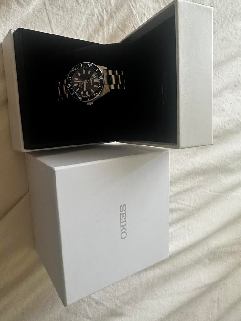 Seiko Prospex SPB451J1 – Blue Diver, Ophalen of Verzenden, Zo goed als nieuw, Blauw