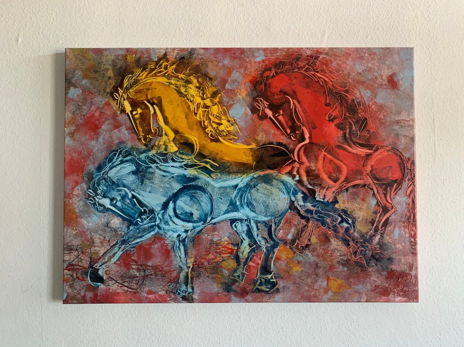 Schilderij met paarden, Ophalen