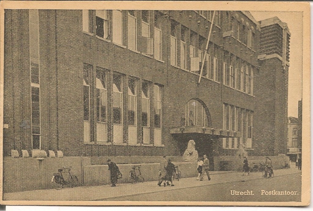 Oude ansichtkaart Utrecht Postkantoor, Ophalen of Verzenden, 1920 tot 1940, Ongelopen, Utrecht
