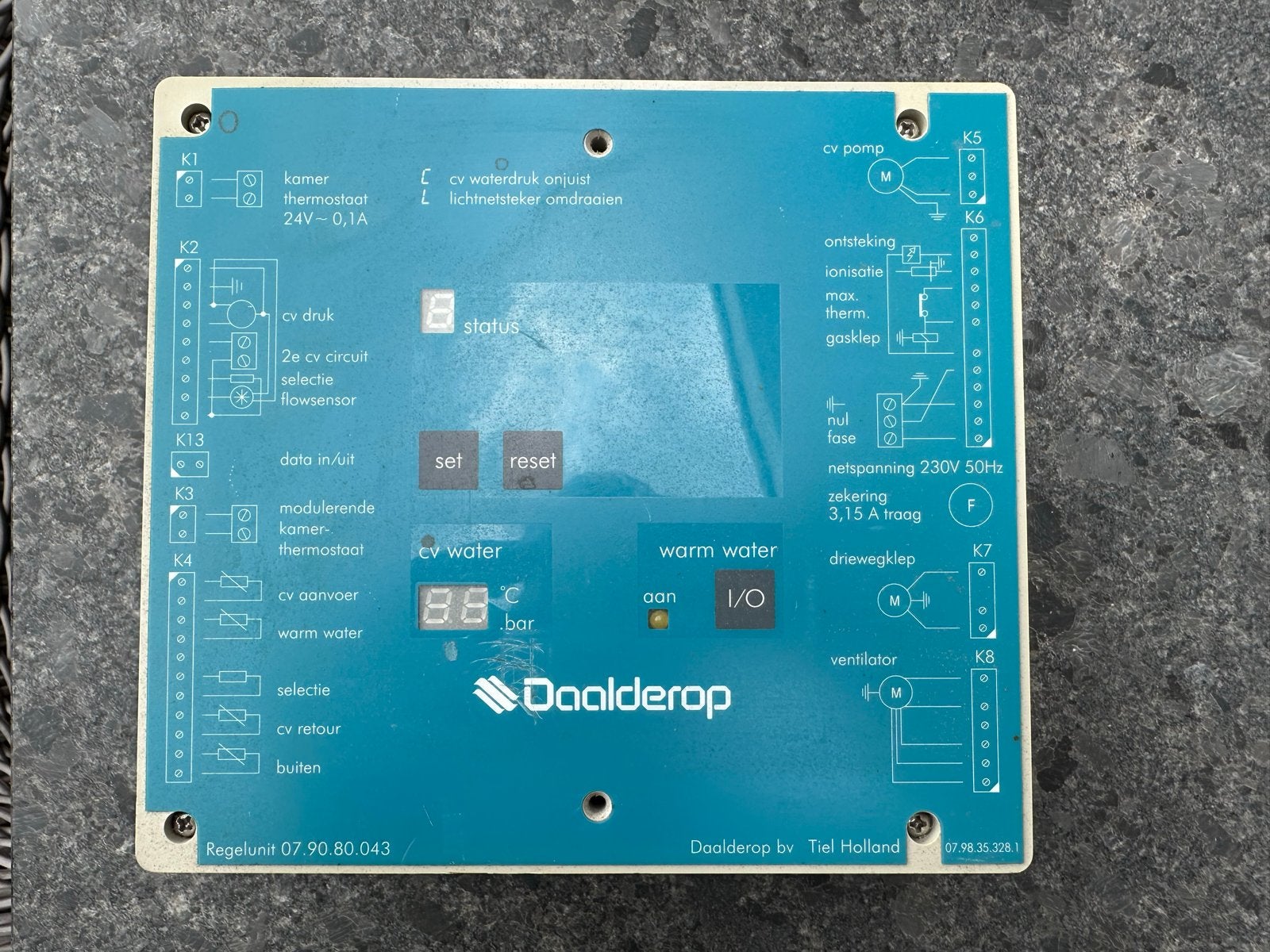 Daalderop Regelcomputer Branderautomaat 07.90.80.043, Doe-het-zelf en Verbouw, Ophalen of Verzenden, Gebruikt, Cv-ketel of Combi-ketel