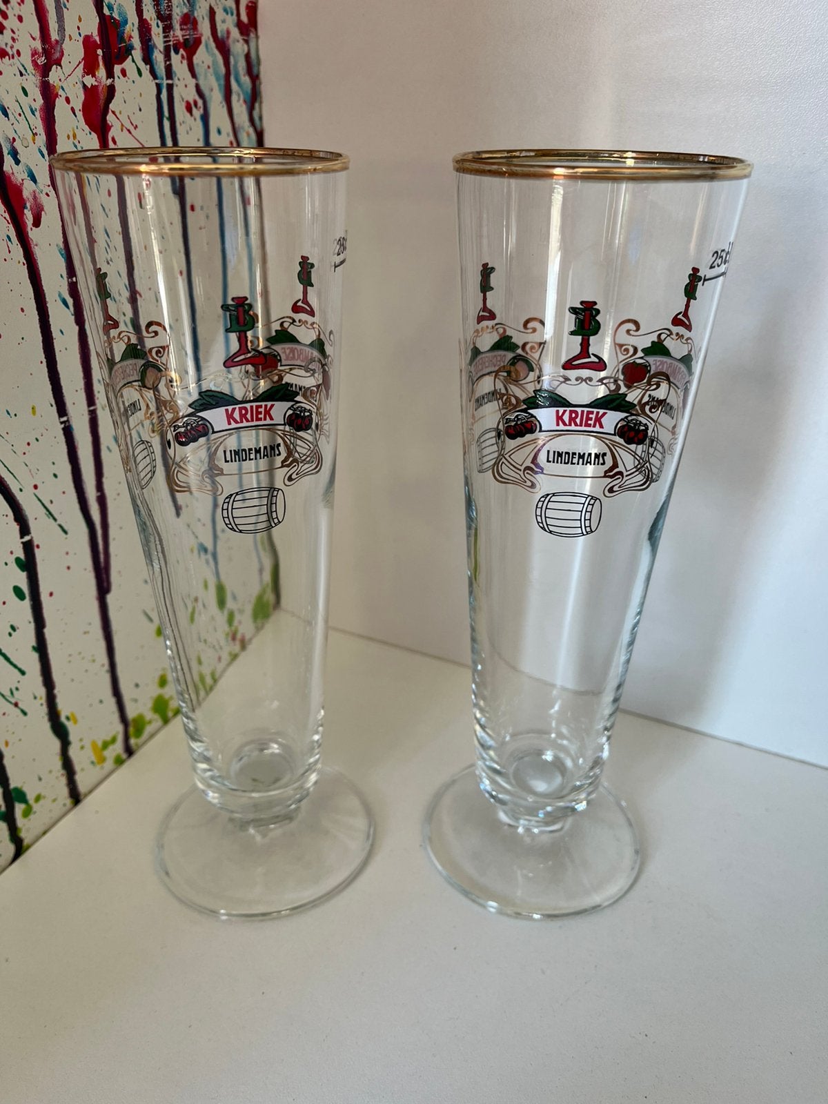Lindemans bierglazen set vsn 6 glazen, Verzamelen, Ophalen of Verzenden, Nieuw, Glas of Glazen, Overige merken