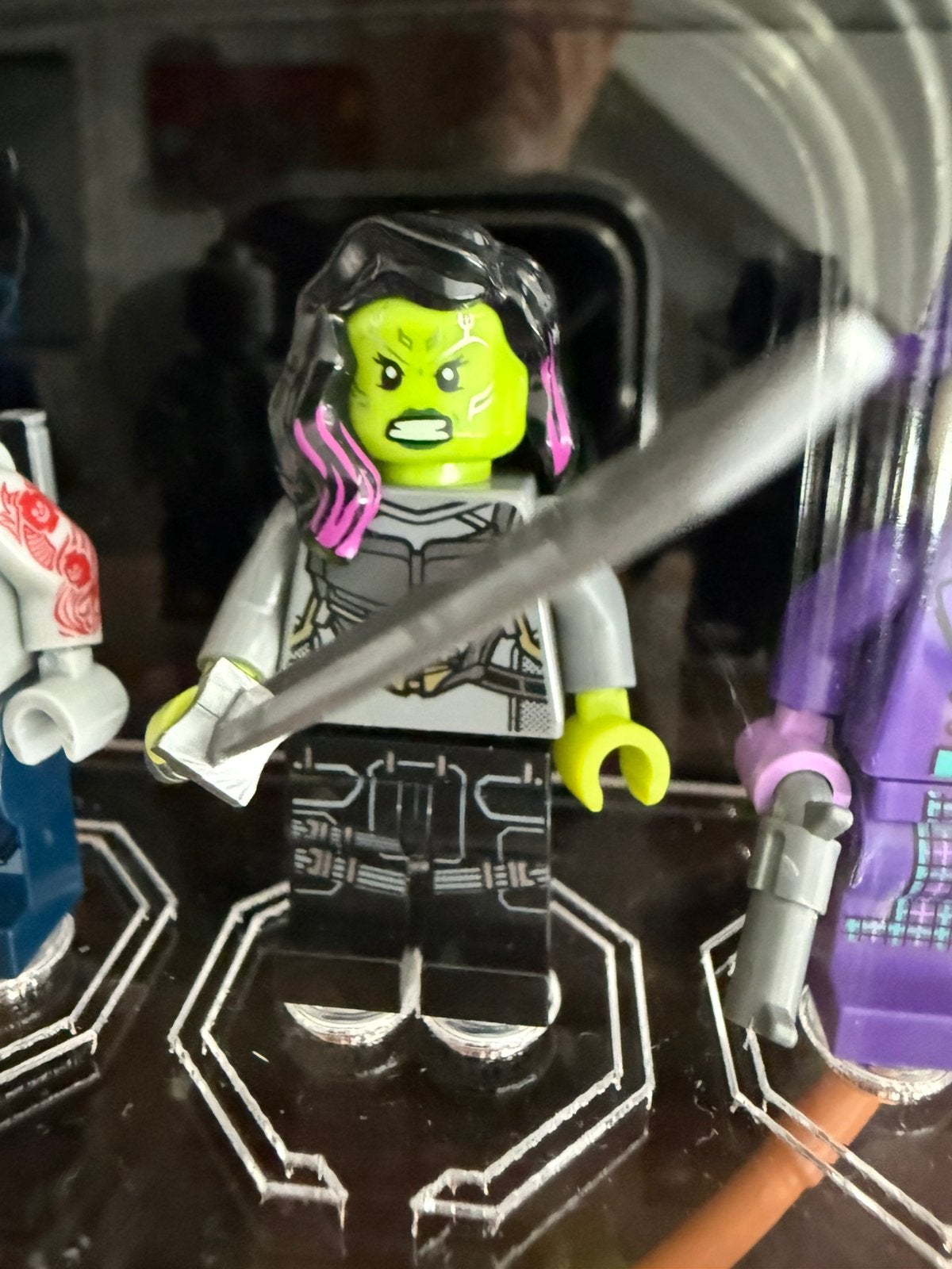 Lego Marvel Gamora sh388 - Inclusief katana, Marvel, Lego, Ophalen of Verzenden, Minifiguur