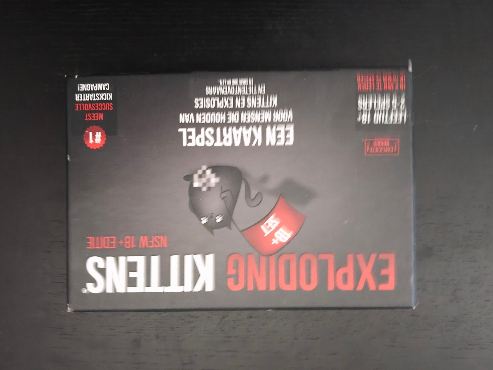 Exploding Kittens NSFW 18+ Editie Kaartspel, Een of twee spelers, Ophalen of Verzenden, Zo goed als nieuw, Exploding Kittens