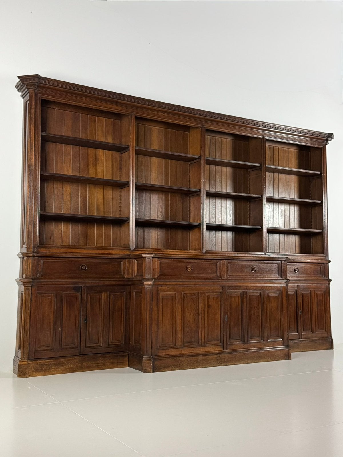 Bibliotheekkast boekenkast eiken antiek, Ophalen of Verzenden
