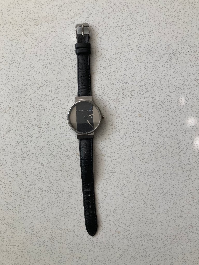 leren horloge bandje jensen, Overige merken, Overige materialen, Polshorloge, Ophalen of Verzenden