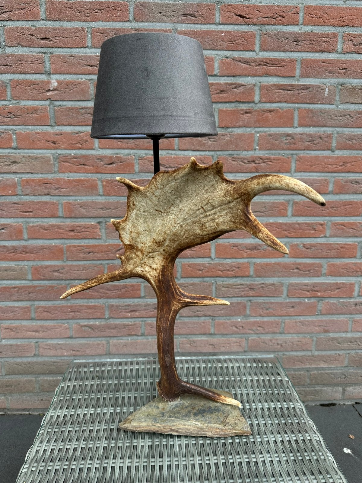 Geweilamp.schemerlamp.geweien.edelhert.damhert.tafellamp., Ophalen of Verzenden, Nieuw, Schemerlamp, Landelijk