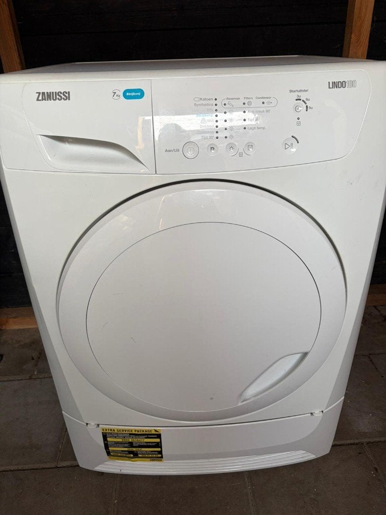 Zanussi Lindo 100 Condensdroger 7 kg Voorlader, Ophalen, 6 tot 8 kg, Gebruikt, Voorlader
