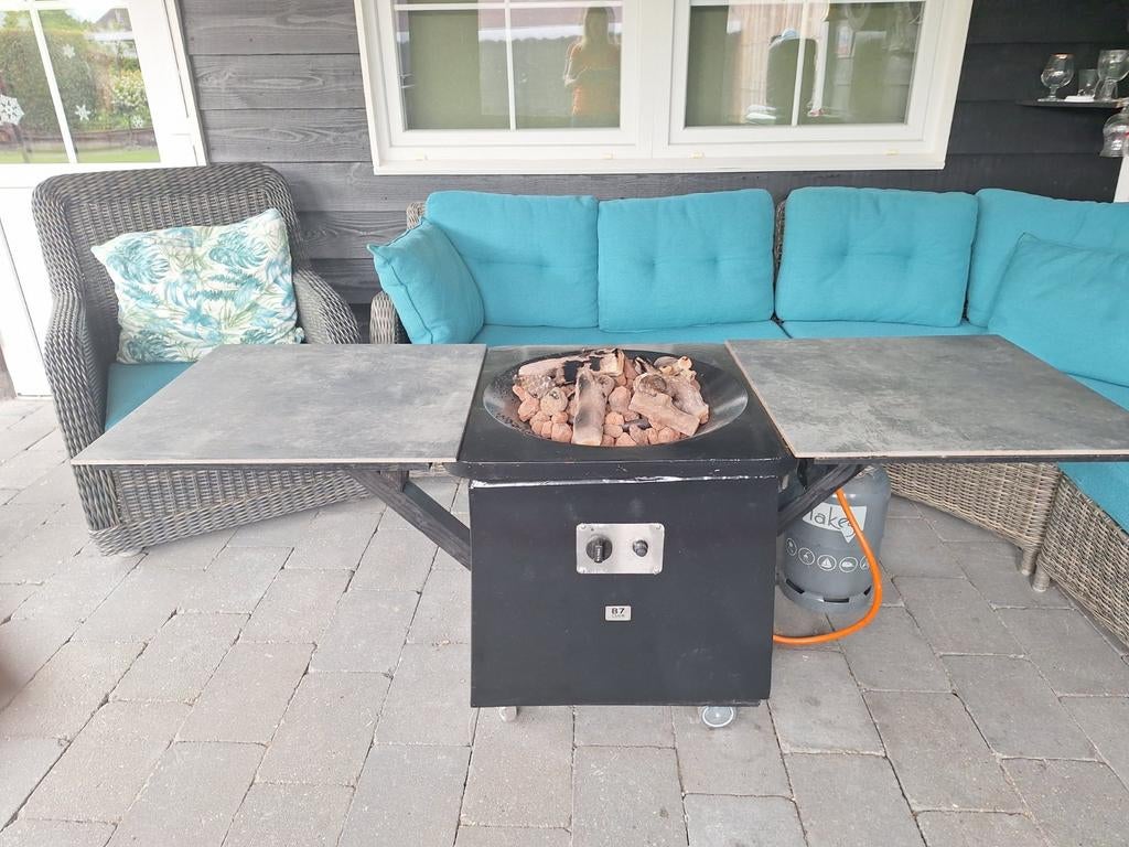 Buitenhaard/Vuurtafel op gas - 176x60x65 cm, Ophalen