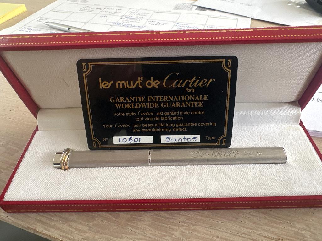 Cartier pen santos, Verzamelen, Pennenverzamelingen, Balpen, Nieuw, Met doosje, Ophalen