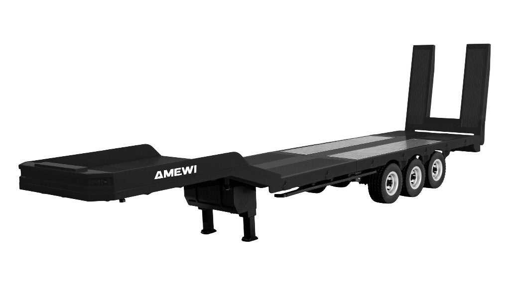 Flatbed Semi-Trailer Three Axles for Scania 1:18 black, Ophalen of Verzenden, Nieuw, Overige schalen, Onderdeel