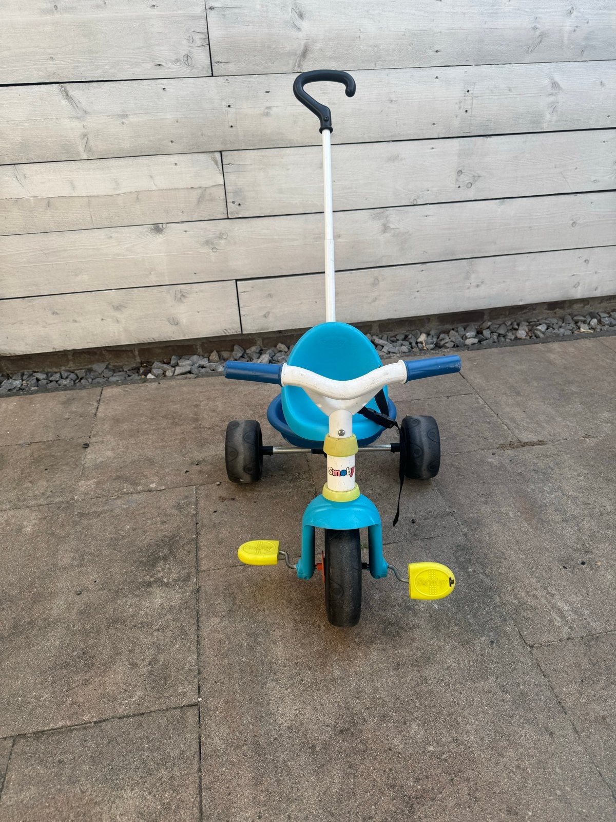 Kinder driewieler met duwstang, Ophalen, Gebruikt, Terugtraprem, Duwstang