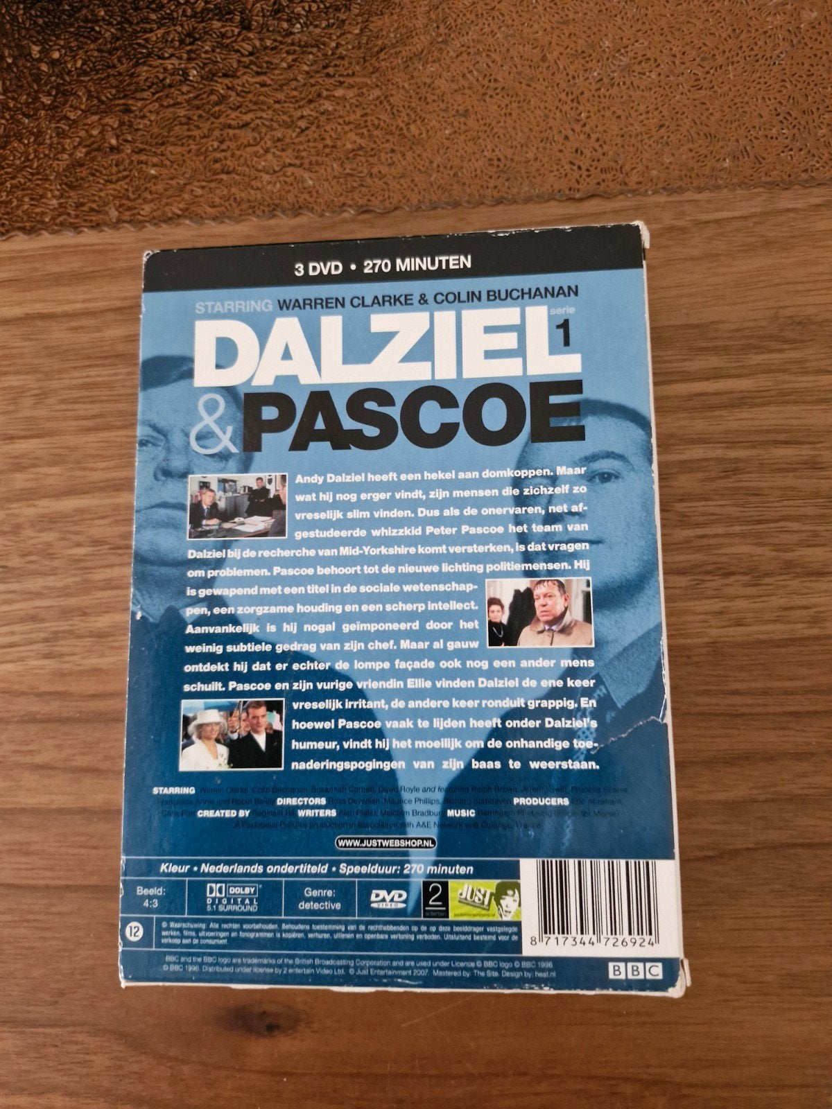 Dalziel & Pascoe - Seizoen 1 (3 DVD Boxset), Nederlands, Ophalen of Verzenden, Inclusief doosje, Gebruikt