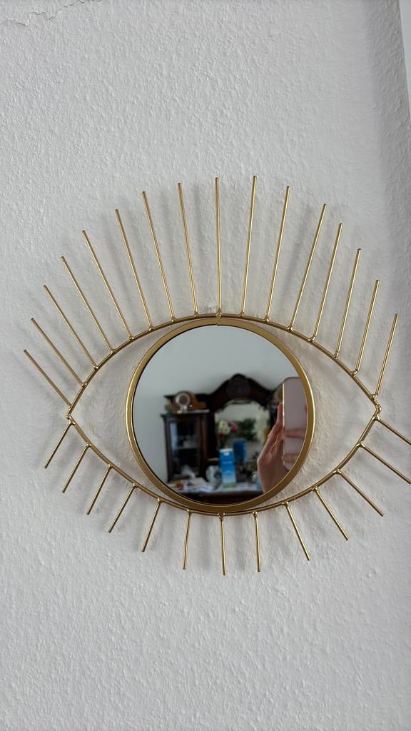 Spiegel oog met wimpers vintage, Ophalen, Minder dan 50 cm, Zo goed als nieuw, Minder dan 100 cm