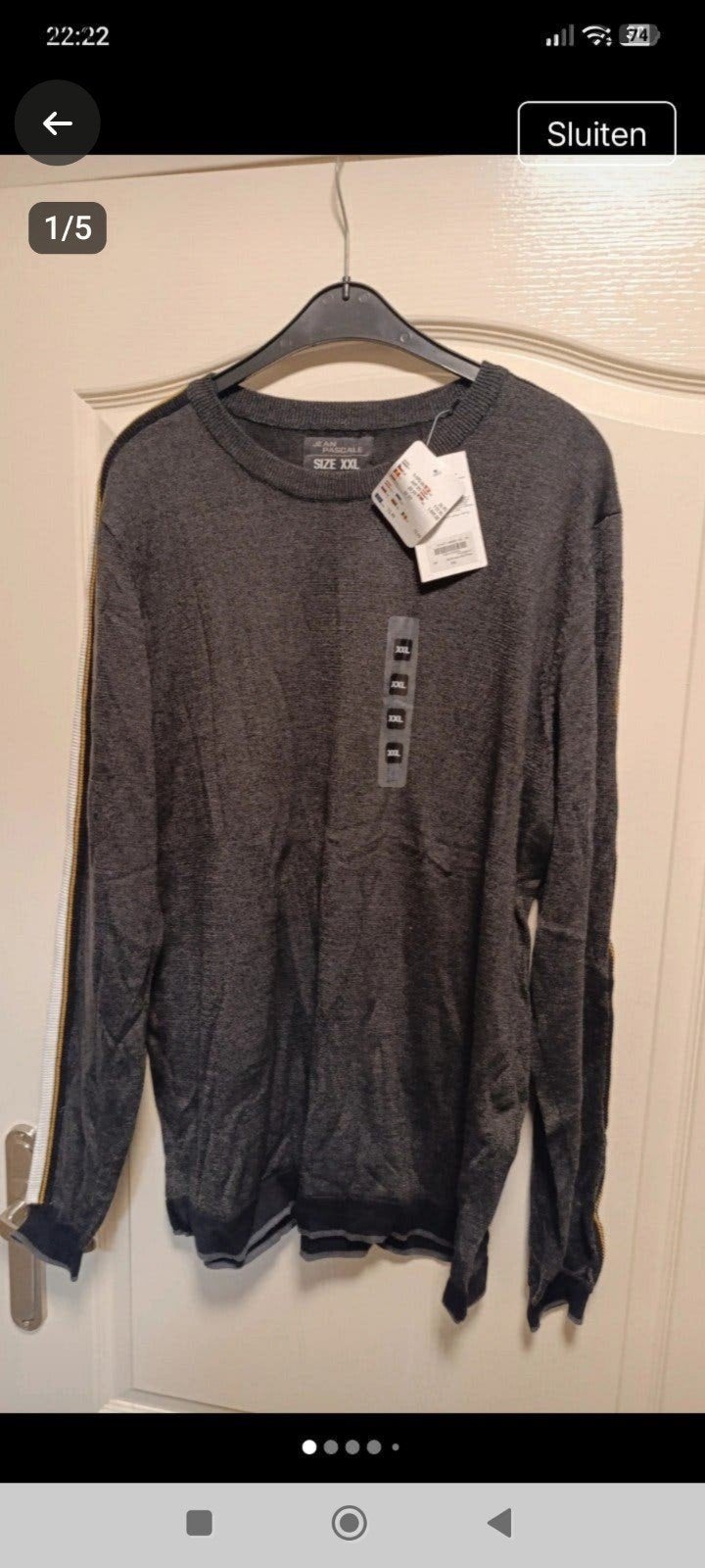 Heren trui XXL - Jean Pascale - Nieuw met kaartjes, Kleding | Heren, Nieuw, Overige maten, Ophalen of Verzenden, Jean Pascale