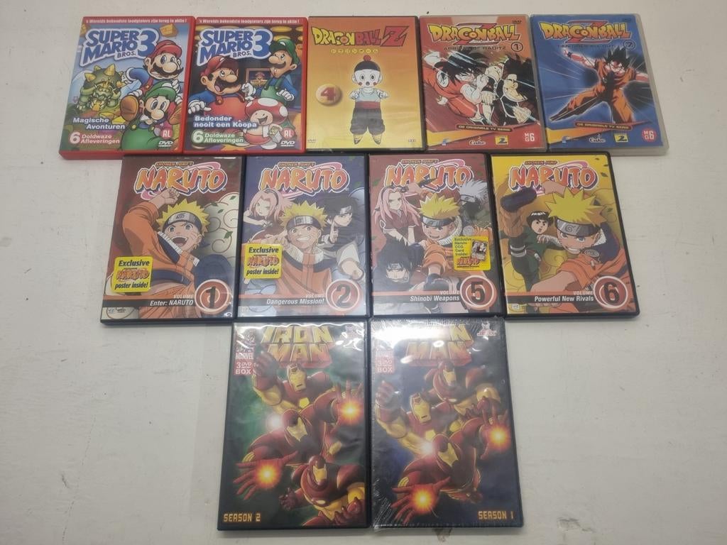 11 dvd's oa naruto en dragonball z, Alle leeftijden, Ophalen of Verzenden, Zo goed als nieuw