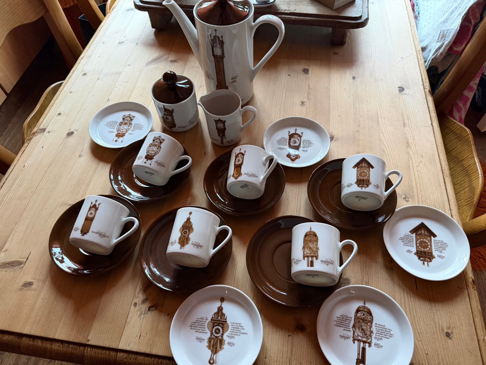 Retro/Vintage Mitterteich KLOKKEN Koffie/Thee Servies 20€, Ophalen of Verzenden, Overige typen