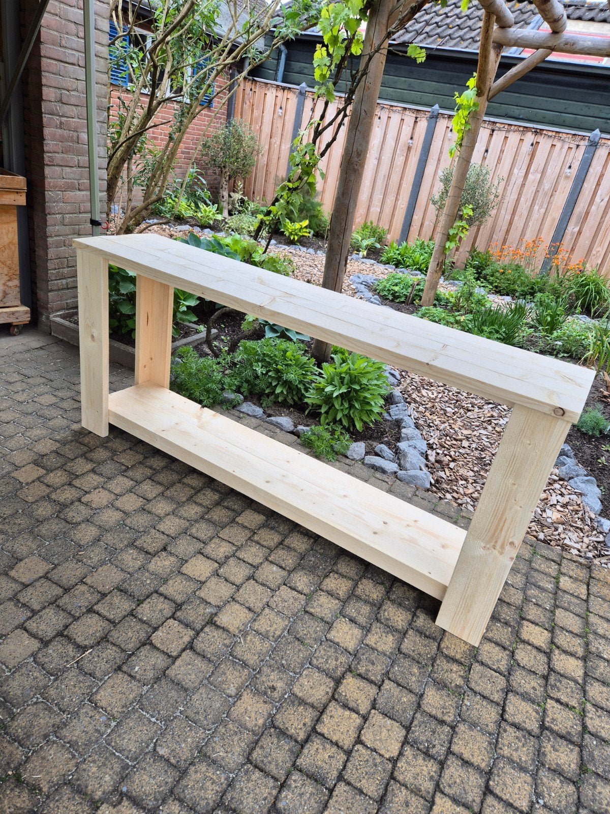 sitetable steigerhout, Ophalen, 25 tot 50 cm, Rechthoekig