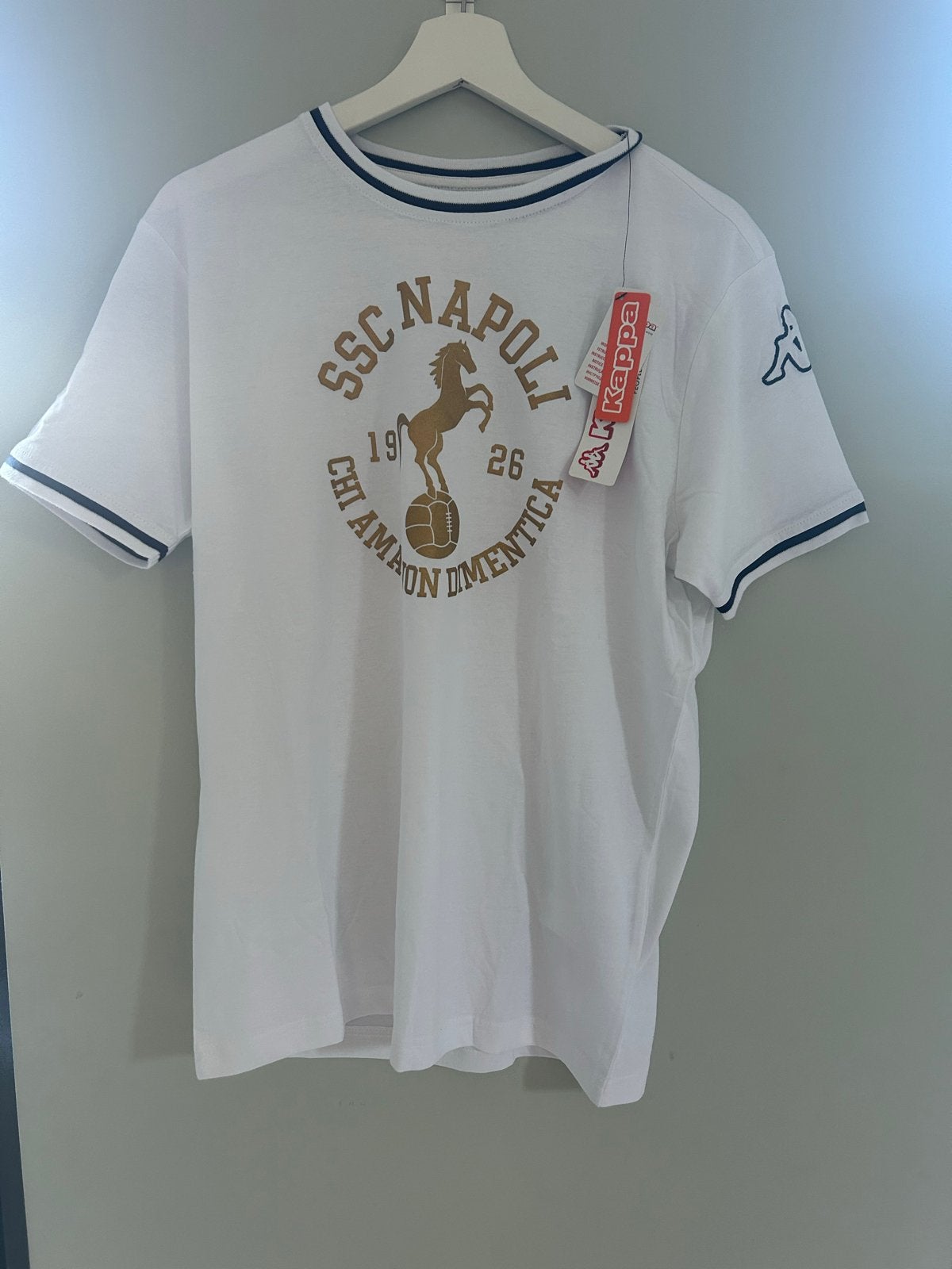 Kappa SSC Napoli T-shirt - Maat L - Nieuw met kaartjes, Ophalen of Verzenden, Nieuw, Maat 52/54 (L), Wit