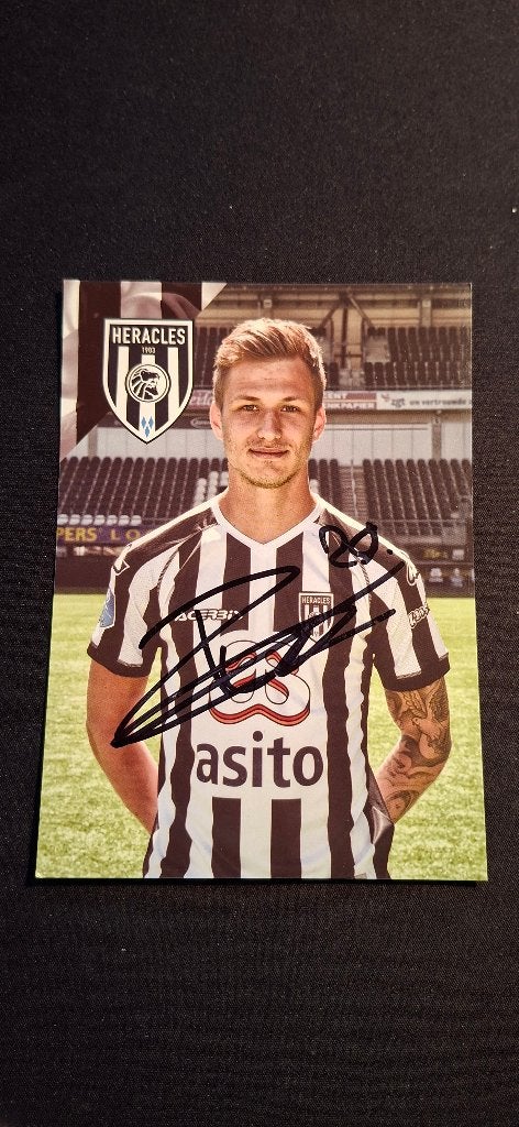 Spelerskaart met handtekening; Reuven Niemeijer # Heracles, Verzamelen, Ophalen of Verzenden, Nieuw, Overige binnenlandse clubs