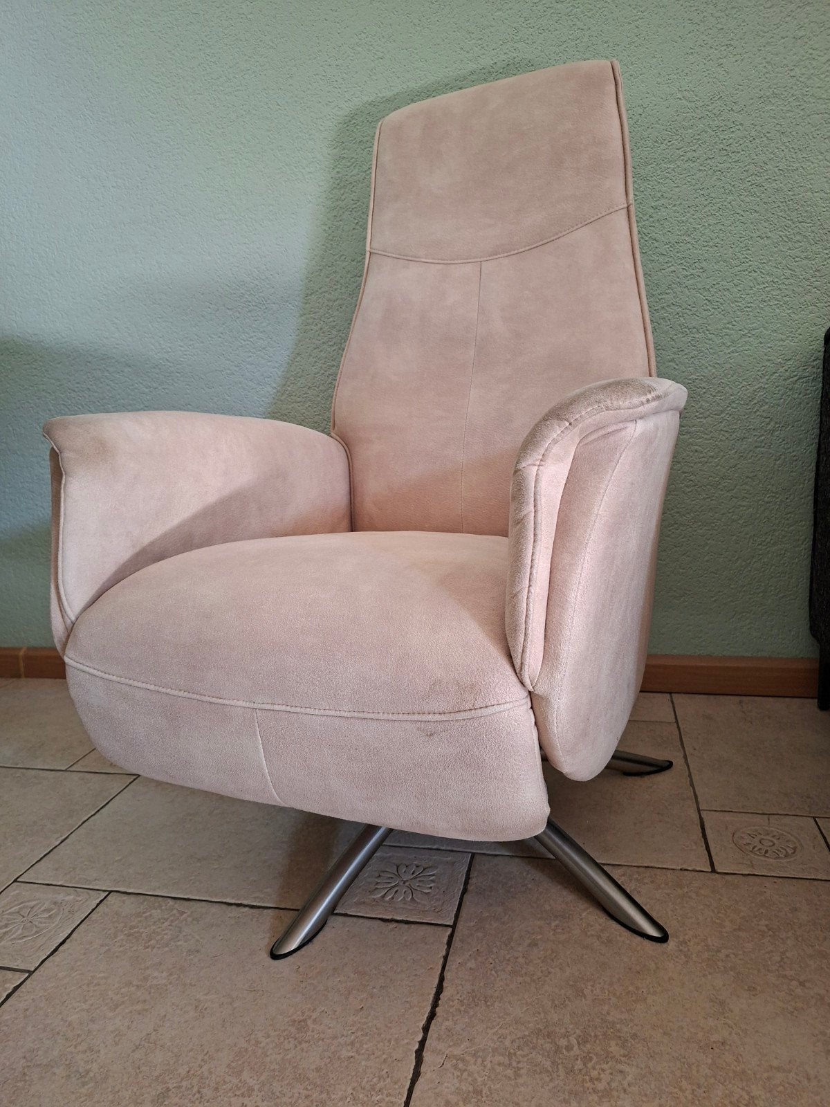 relaxfauteuil, Huis en Inrichting, Ophalen, Zo goed als nieuw, Stof, 50 tot 75 cm