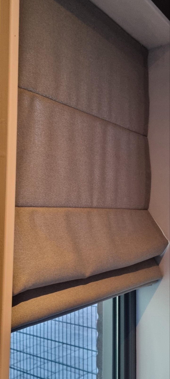 Vouwgordijn/rolgordijn beige/taupe, Tuin en Terras, Ophalen of Verzenden, Zo goed als nieuw