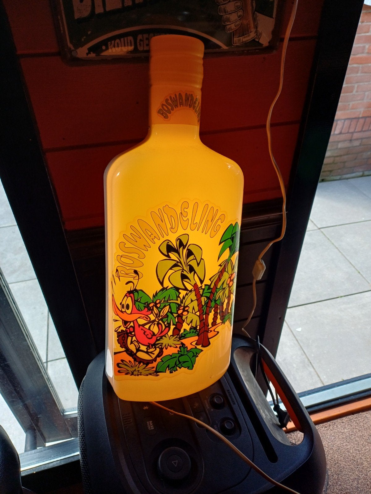 Te Koop leuke boswandeling lamp met verlichting 120euro, Ophalen of Verzenden, Reclamebord, Plaat of Schild, Overige merken