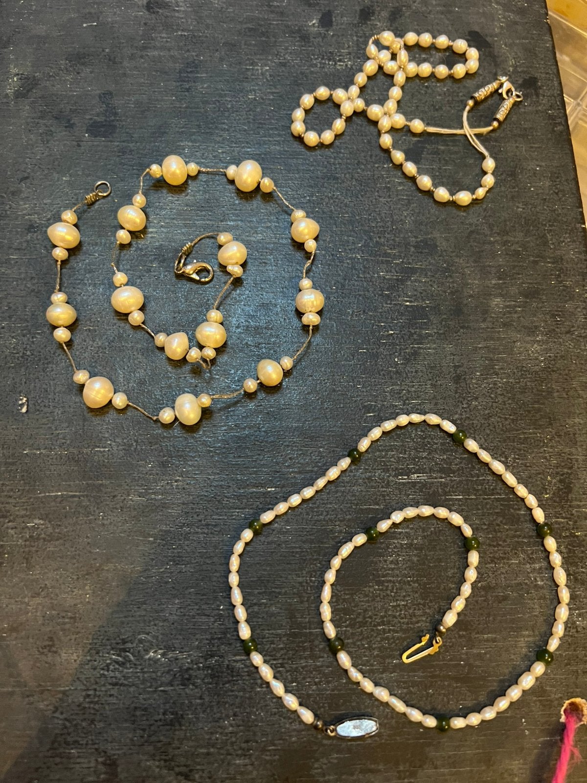 Vintage lotje boho zoetwaterparels parelkettingen kettingen, Ophalen of Verzenden, Zo goed als nieuw, Overige materialen