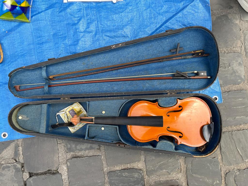 Viool met koffer en strijkstokken - Gebruikt, Gebruikt, Viool, Ophalen of Verzenden, 4/4-viool