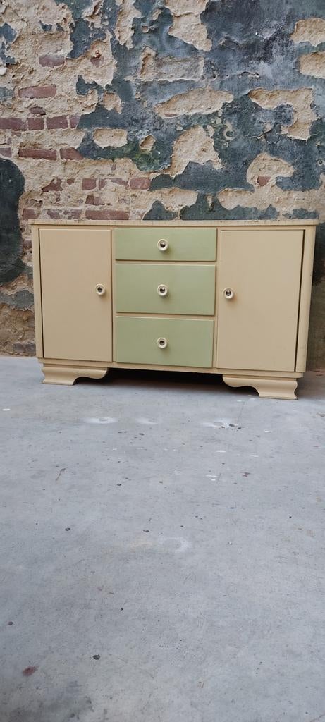 Vintage dressoir Art-Deco, Huis en Inrichting, Kasten | Dressoirs, Ophalen, Gebruikt, 100 tot 150 cm, Vintage, Retro