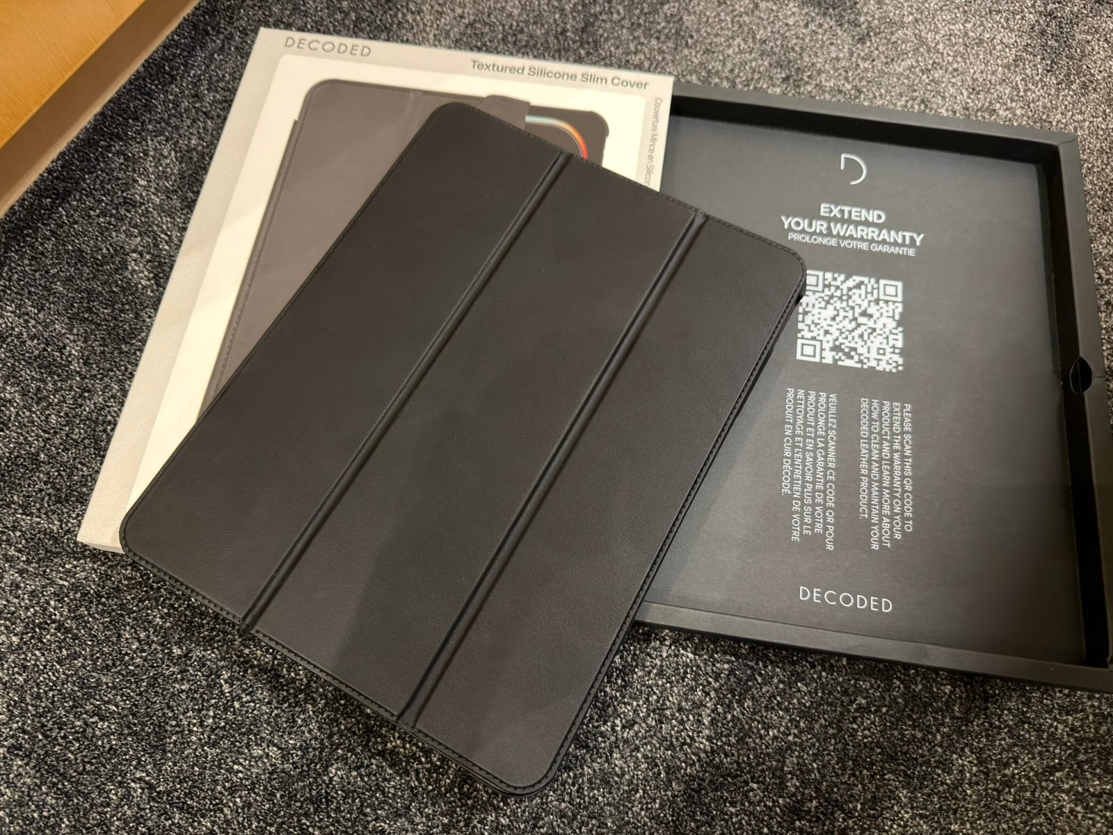 Decoded Textured Silicone Slim Cover iPad Pro 13" (M4/M5), 13 inch of meer, Zwart, Ophalen of Verzenden, Zo goed als nieuw