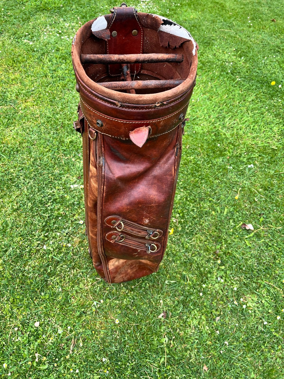 Vintage Leren Golftas - Uniek en Robuust, Ophalen of Verzenden, Gebruikt, Tas, Overige merken