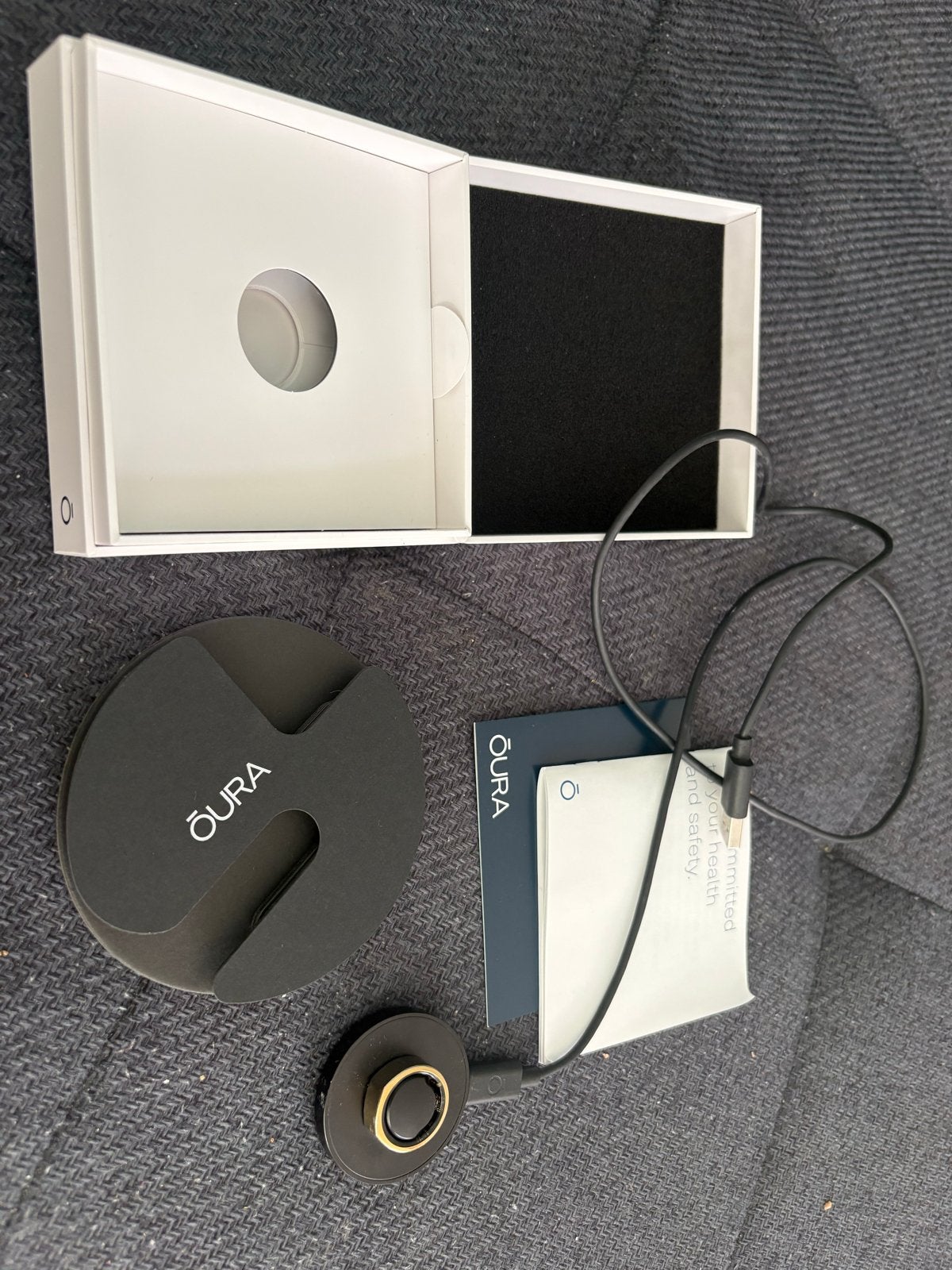 Oura Ring Gen 3 - Maat 8 - Goud - Optimale Batterij, Ophalen, Gebruikt, Geel