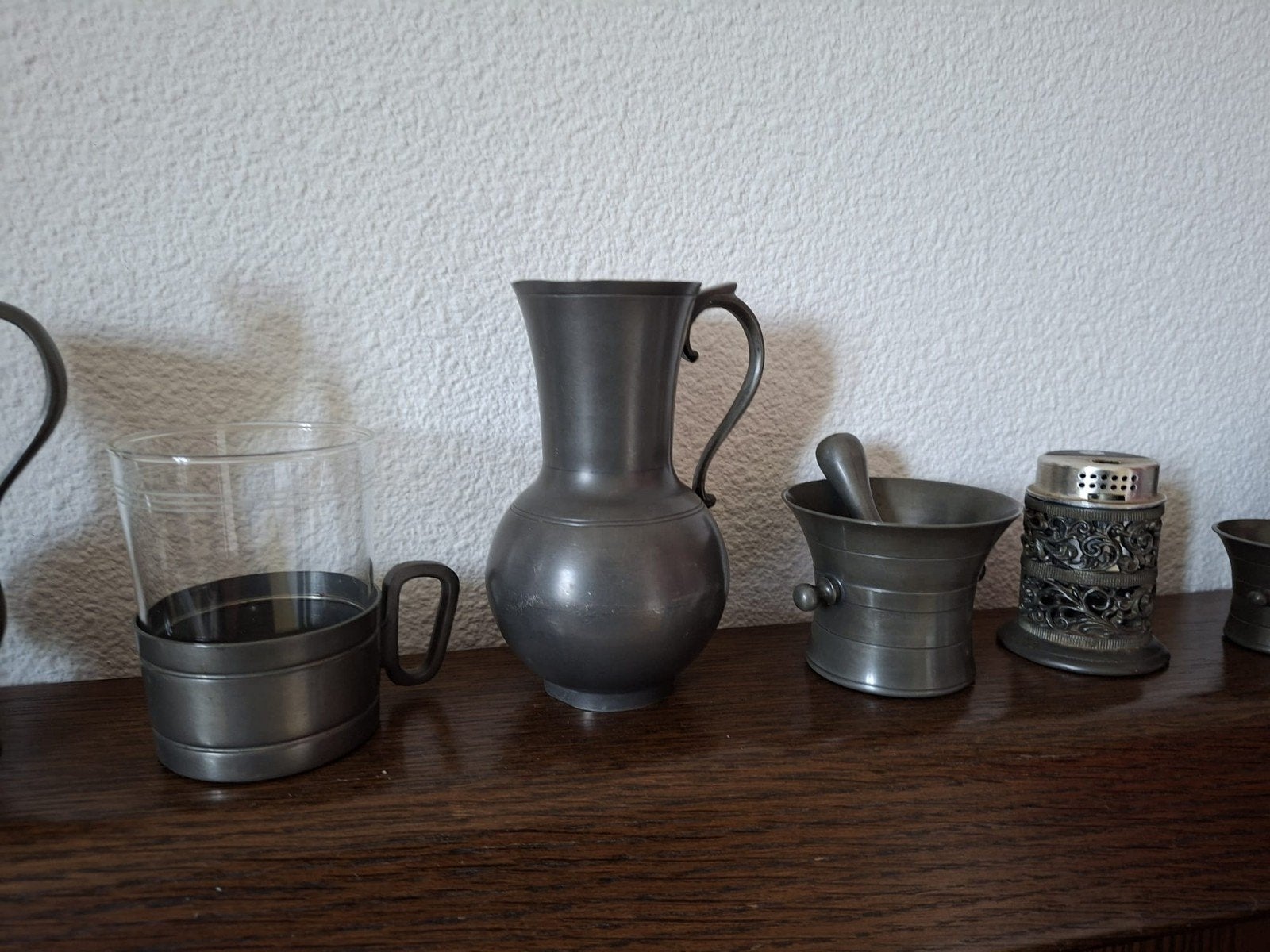 Diverse tinnen accessoires en beeldjes, Ophalen of Verzenden
