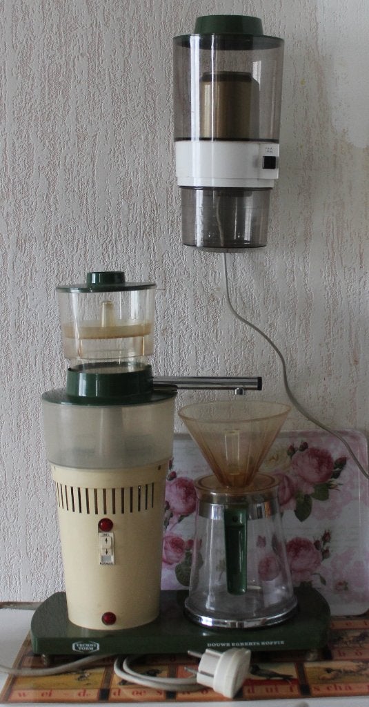 Vintage Moccamaster Douwe Egberts koffiezetapparaat, Witgoed en Apparatuur, Koffiezetapparaten, Gebruikt, Koffiemachine, Gemalen koffie