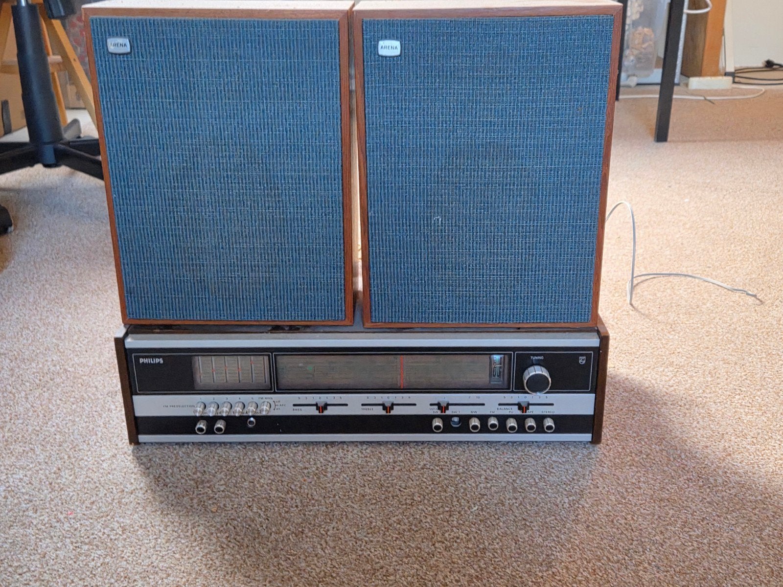 Philips Stereo Set met Tuner en Speakers, Audio, Tv en Foto, Stereo-sets, Ophalen, Philips, Gebruikt, Losse componenten