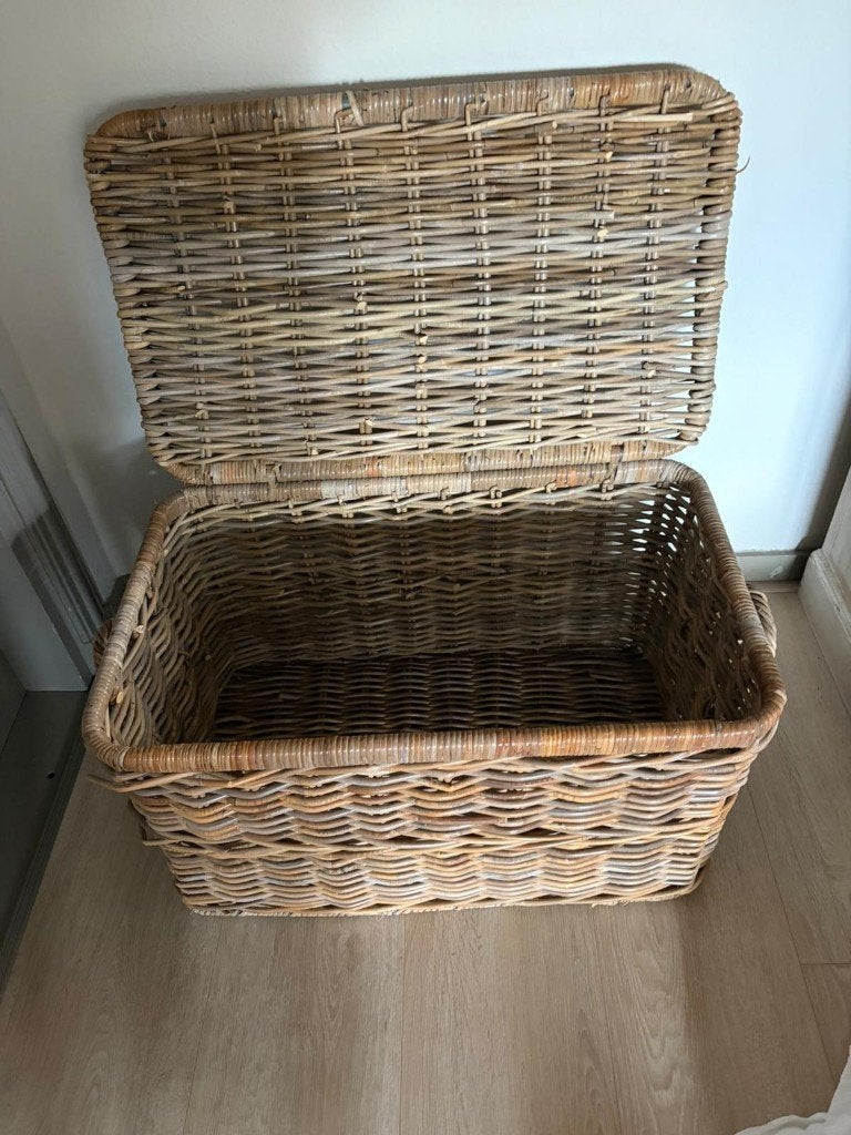 rieten mand 75-45 cm, Ophalen, Mand, Gevlochten, Zo goed als nieuw