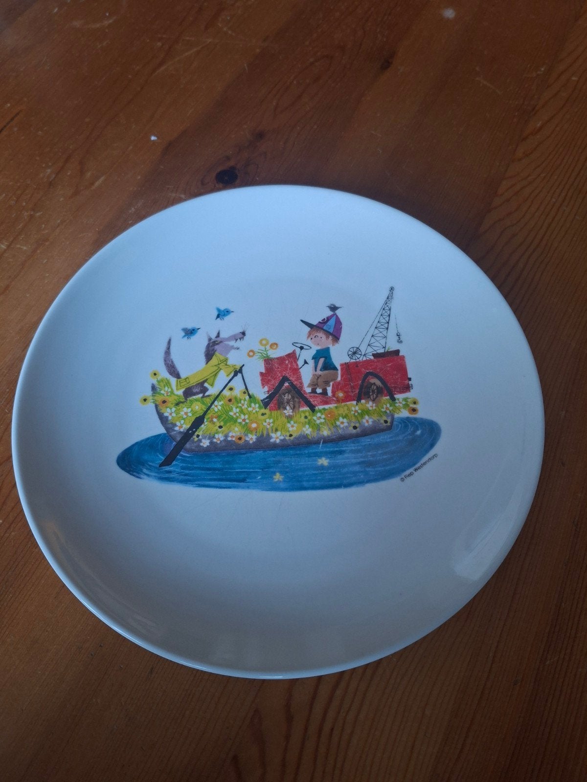 pluk van de pettenflat bordje, Ophalen of Verzenden, Overige stijlen, Bord(en)