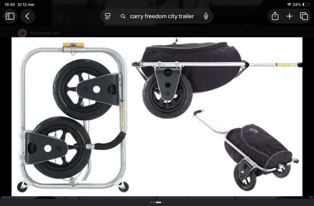 Carry Freedom City Trailer - Compacte Fietsaanhanger, Fietsen en Brommers, Ophalen, Gebruikt, Opvouwbaar, Bagagekar
