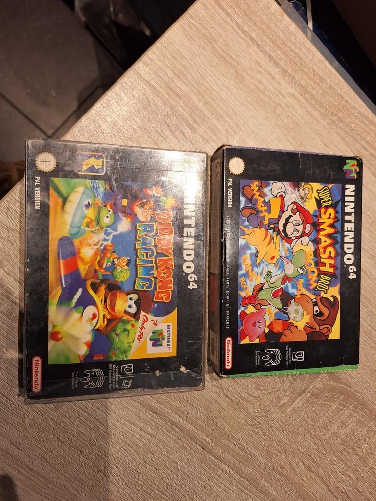Nintendo 64 games: Diddy Kong Racing & Super Smash Bros., Gebruikt, Racen en Vliegen, Eén computer, Ophalen of Verzenden