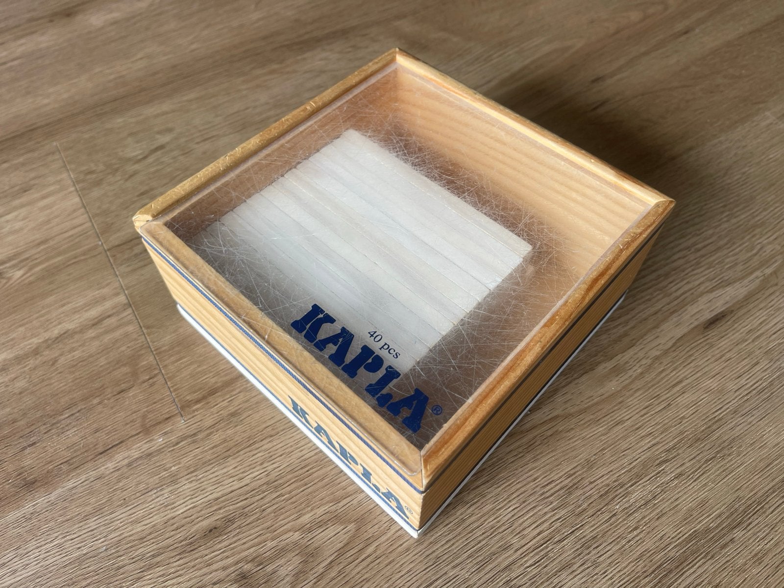 Kapla 29 witte plankjes in houten doosje, Ophalen of Verzenden, Gebruikt, Overige merken