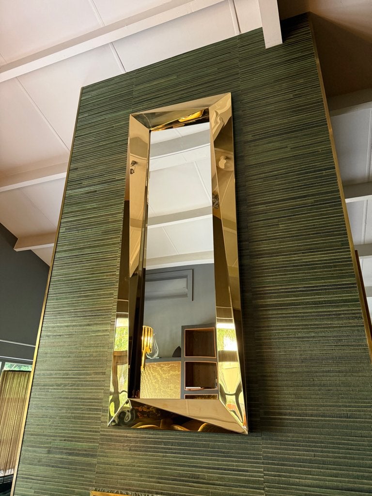 Eichholtz Spiegel Eric Kuster 220 x 80 cm. Goud, Ophalen, 200 cm of meer, Zo goed als nieuw, 75 tot 100 cm