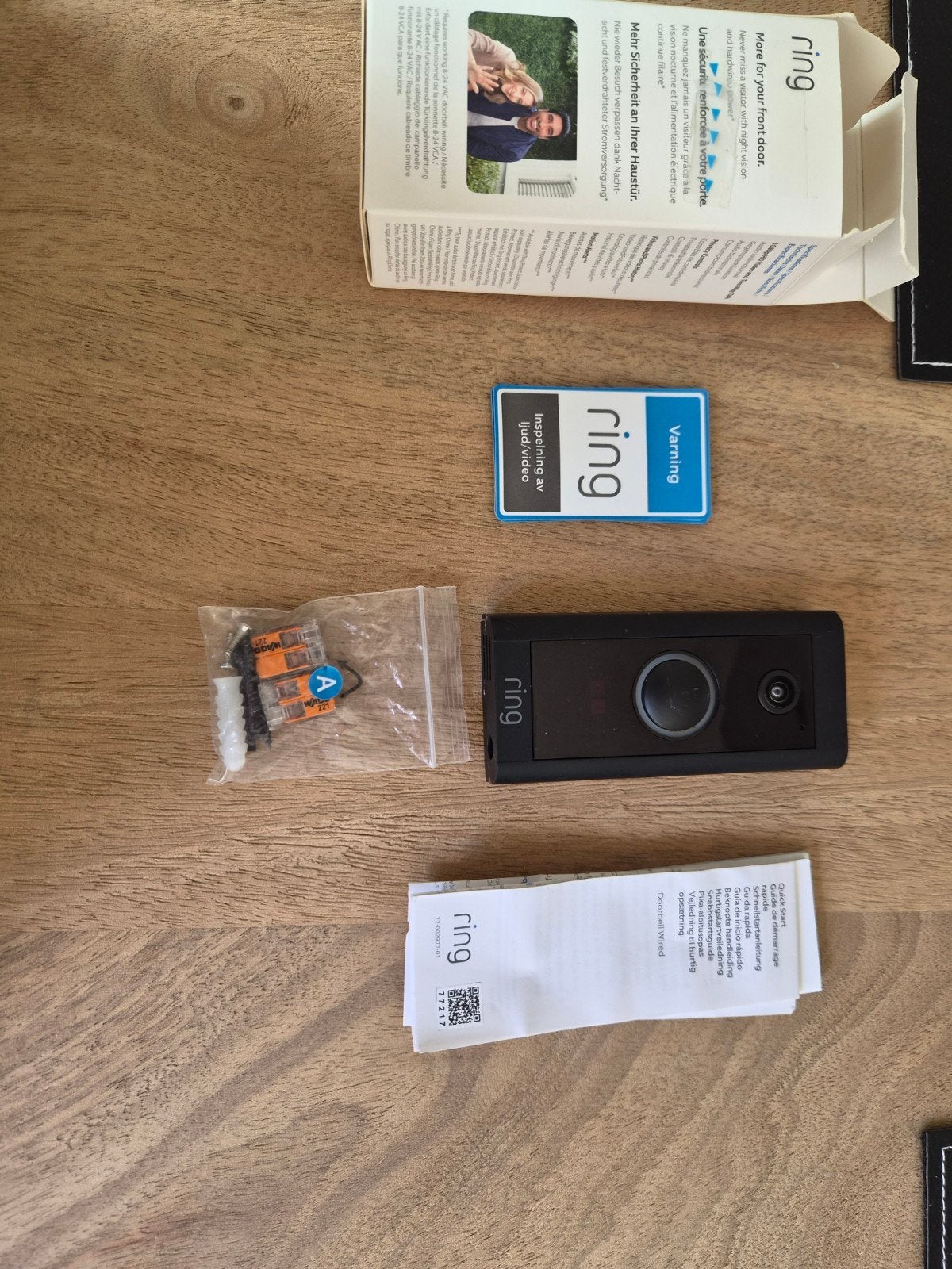 Ring Doorbell Wired - Gebruikt en compleet, Ophalen of Verzenden, Gebruikt, Buitencamera