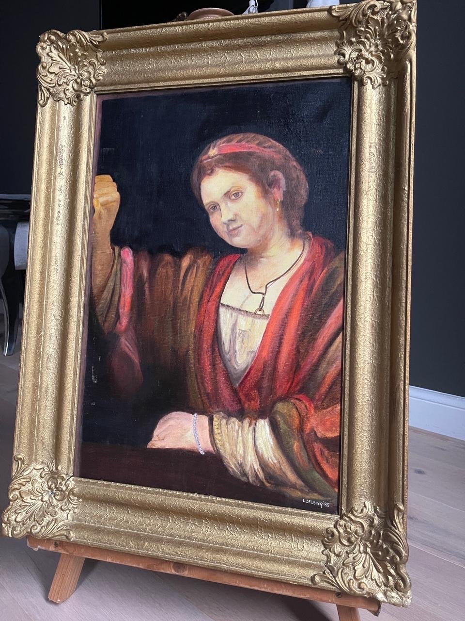 Olieverfschilderij in Rembrandt, Antiek en Kunst, Ophalen of Verzenden