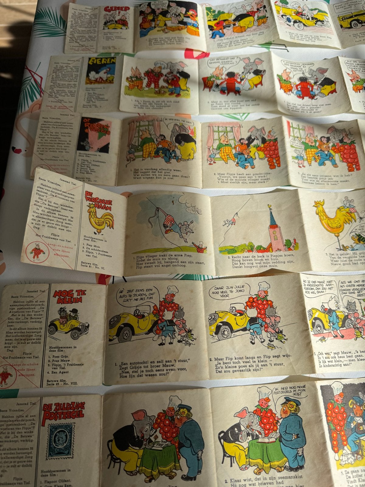 Vintage Flipje Tiel filmstroken - collectie 59 stuks, Ophalen of Verzenden