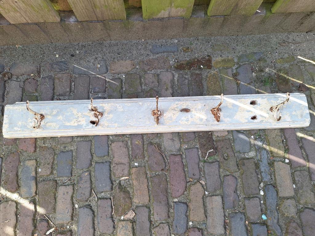 Brocante kapstok met 5 haken, Antiek en Kunst, Curiosa en Brocante, Ophalen of Verzenden
