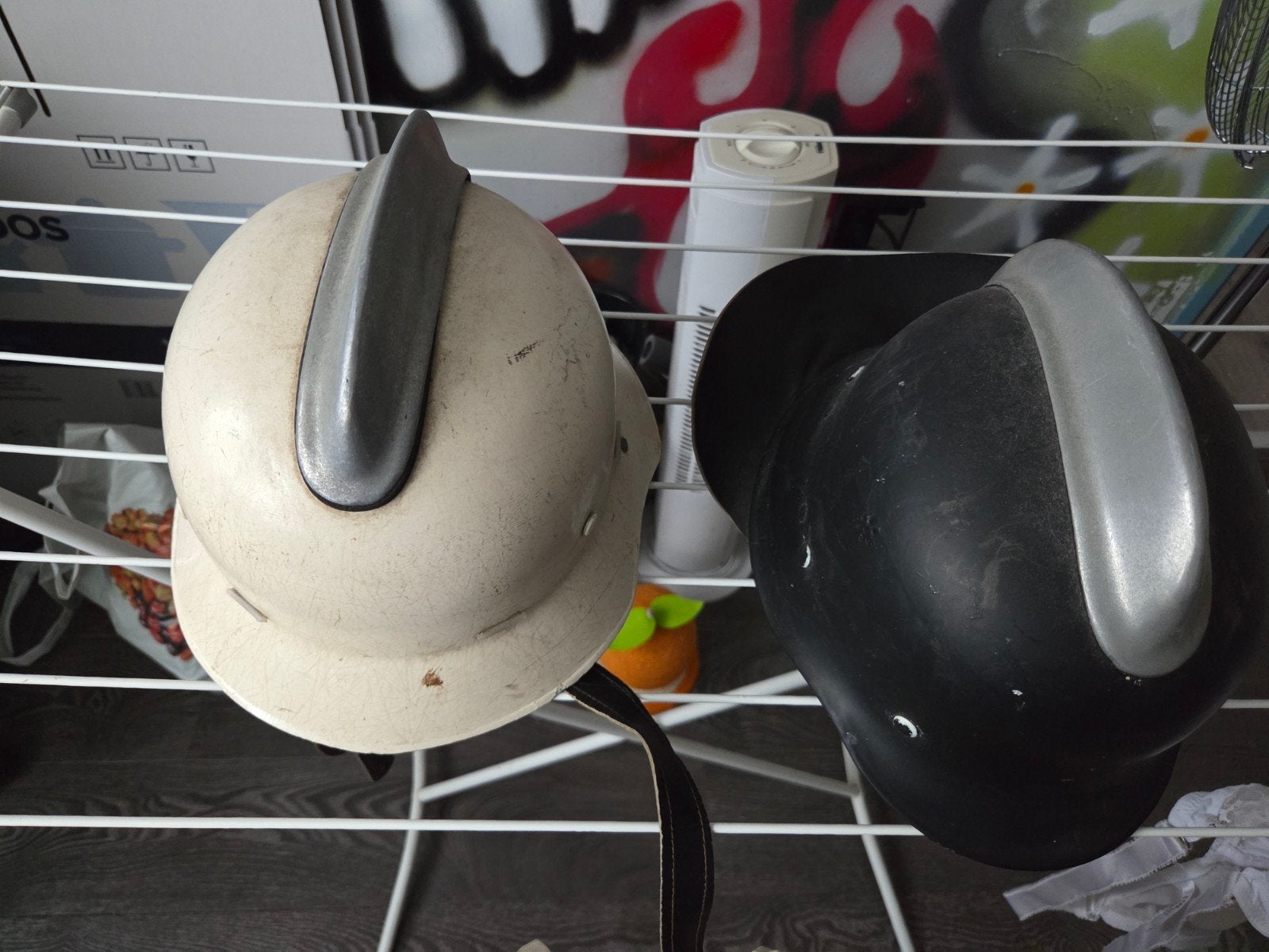 Vintage brandweer helmen, Ophalen of Verzenden, Overige soorten, Nederland, Helm of Baret