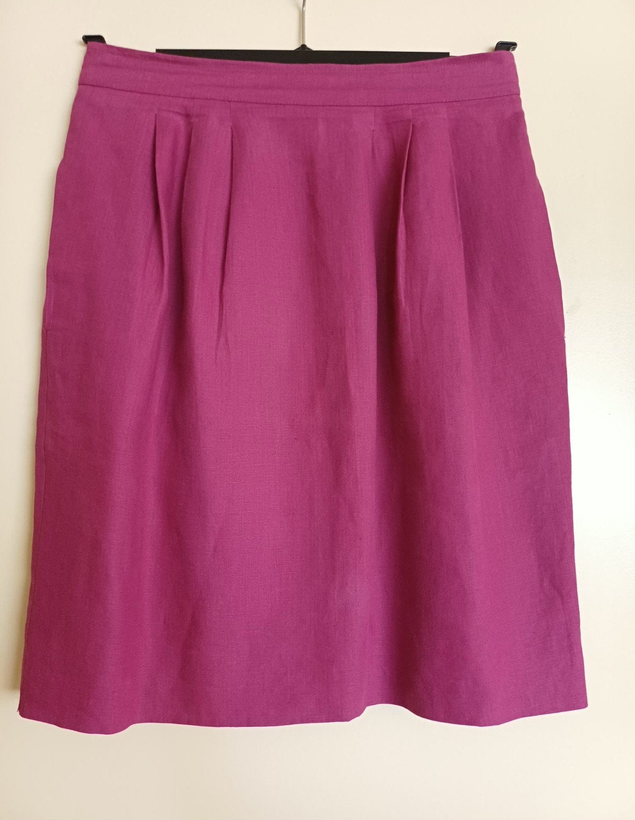 Kort Max Mara linnen rokje - fuchsia, Maat 38/40 (M), Verzenden, Paars, Max Mara