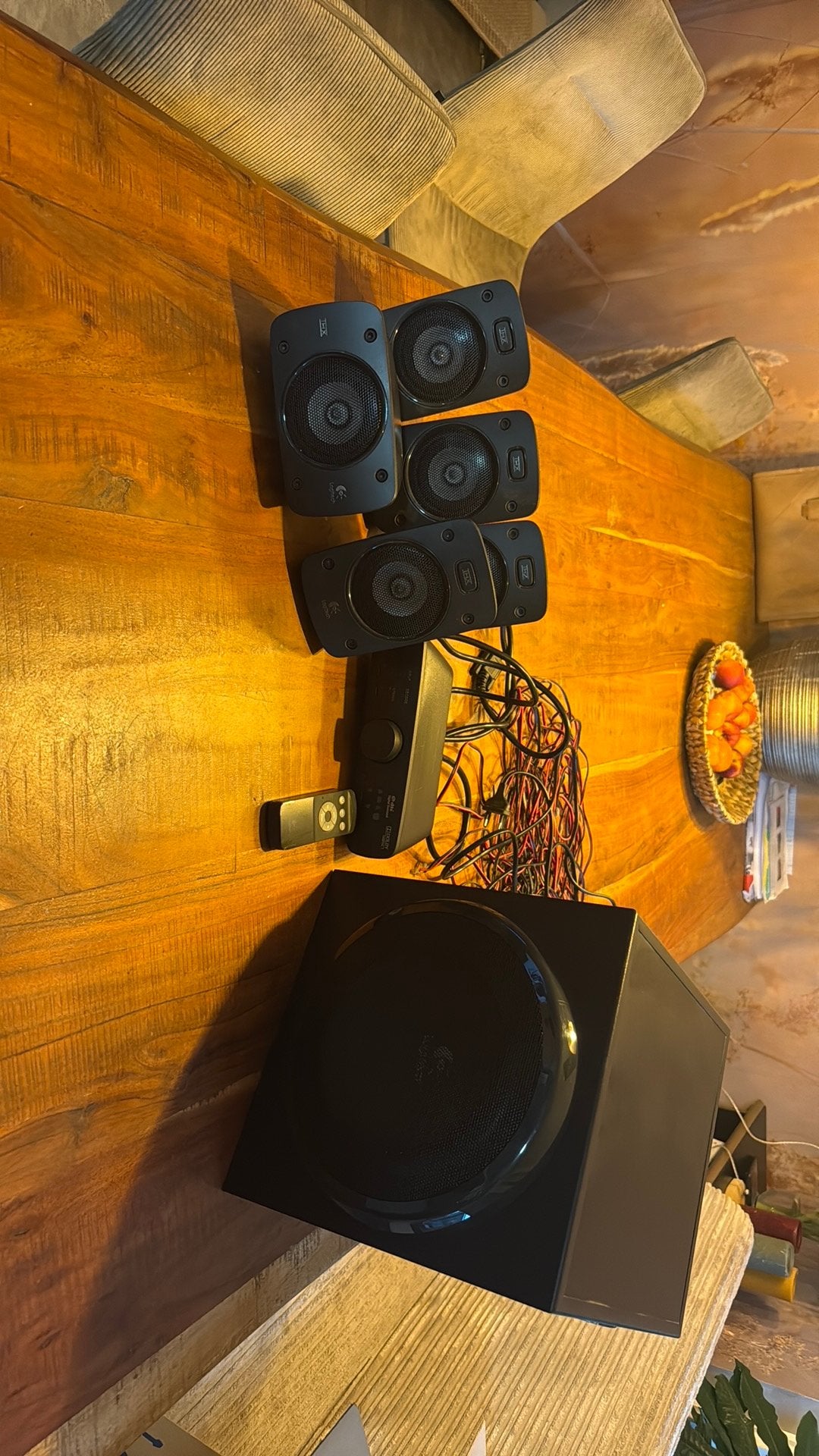 Logitech surround system z906, Audio, Tv en Foto, Home Cinema-sets, 70 watt of meer, Zo goed als nieuw, 5.1-systeem, Overige spelers